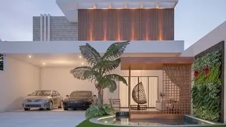 Imagem realista de um projeto arquitetônico