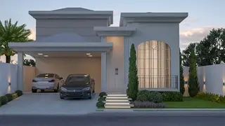 Imagem realista de um projeto arquitetônico