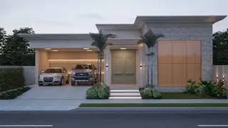 Imagem realista de um projeto arquitetônico